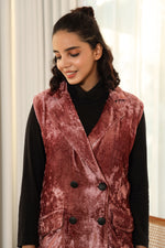 Load image into Gallery viewer, Crystal- Velvet Blazer Set
