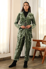 Load image into Gallery viewer, SERENA-VELVET JACKET SET
