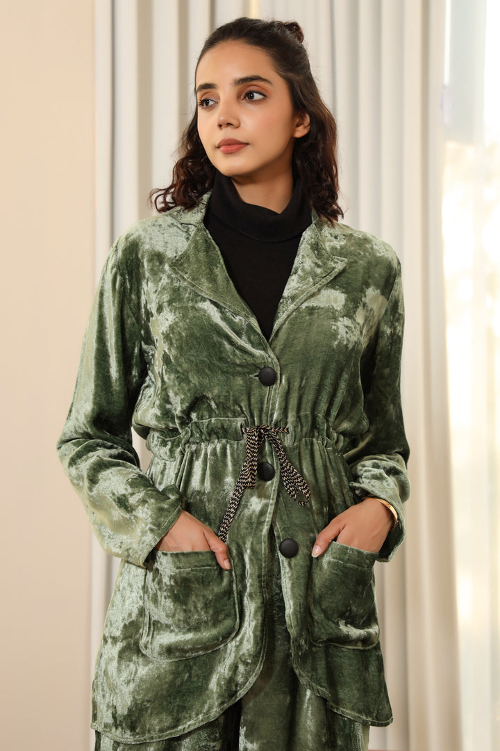SERENA-VELVET JACKET SET