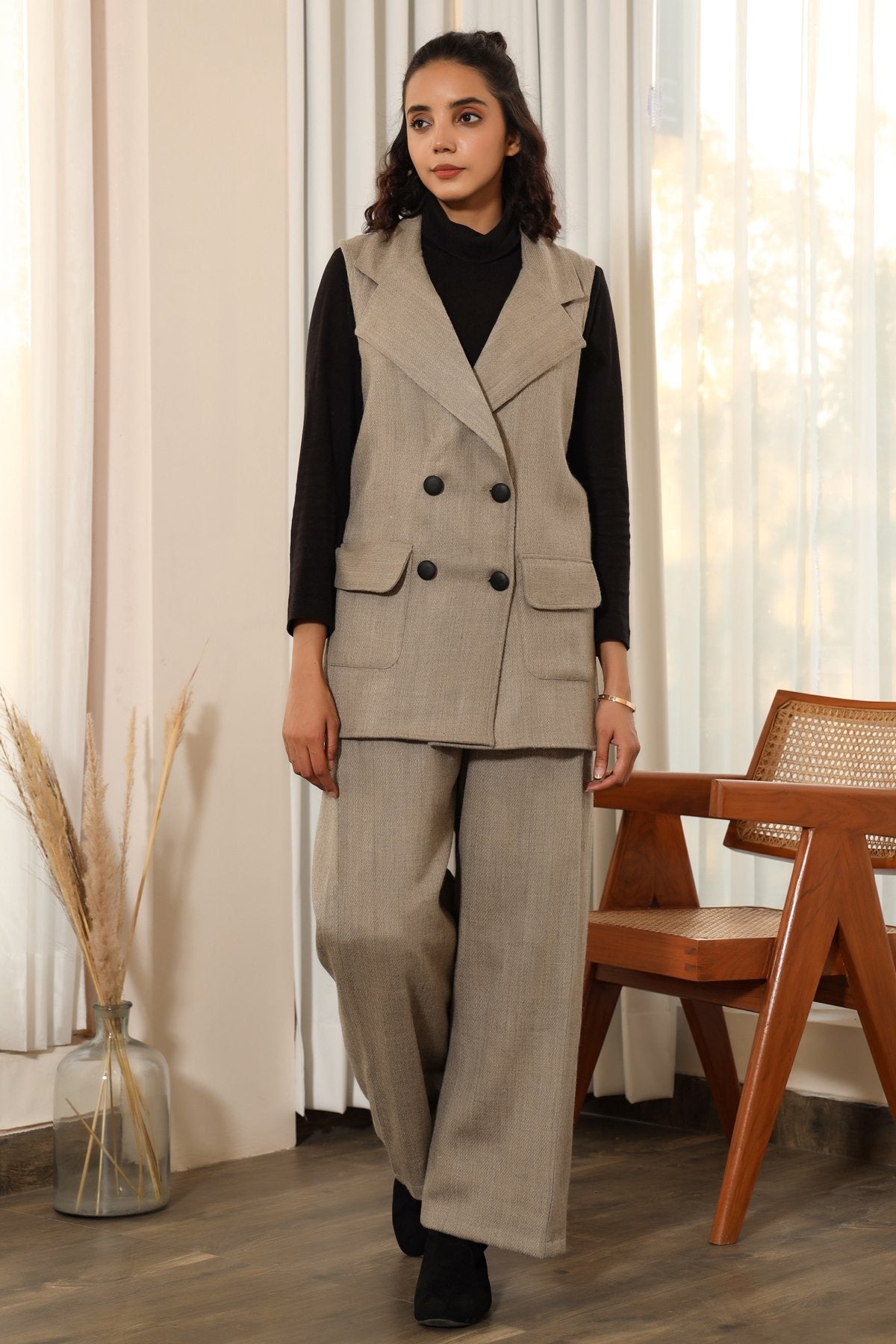 Stacy-Woollen Jacket Grey