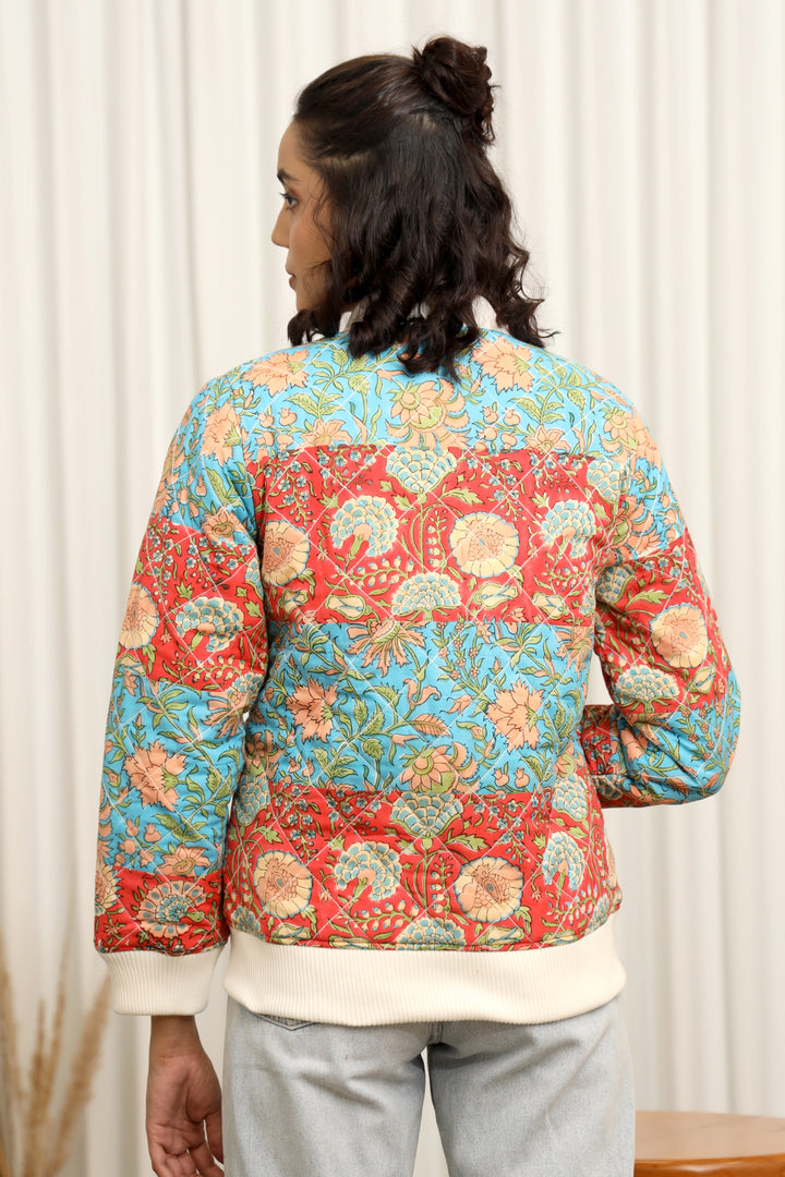 Pink City 2-Quilted Bomber Jacket