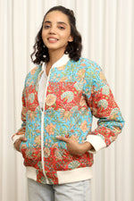 Load image into Gallery viewer, Pink City 2-Quilted Bomber Jacket
