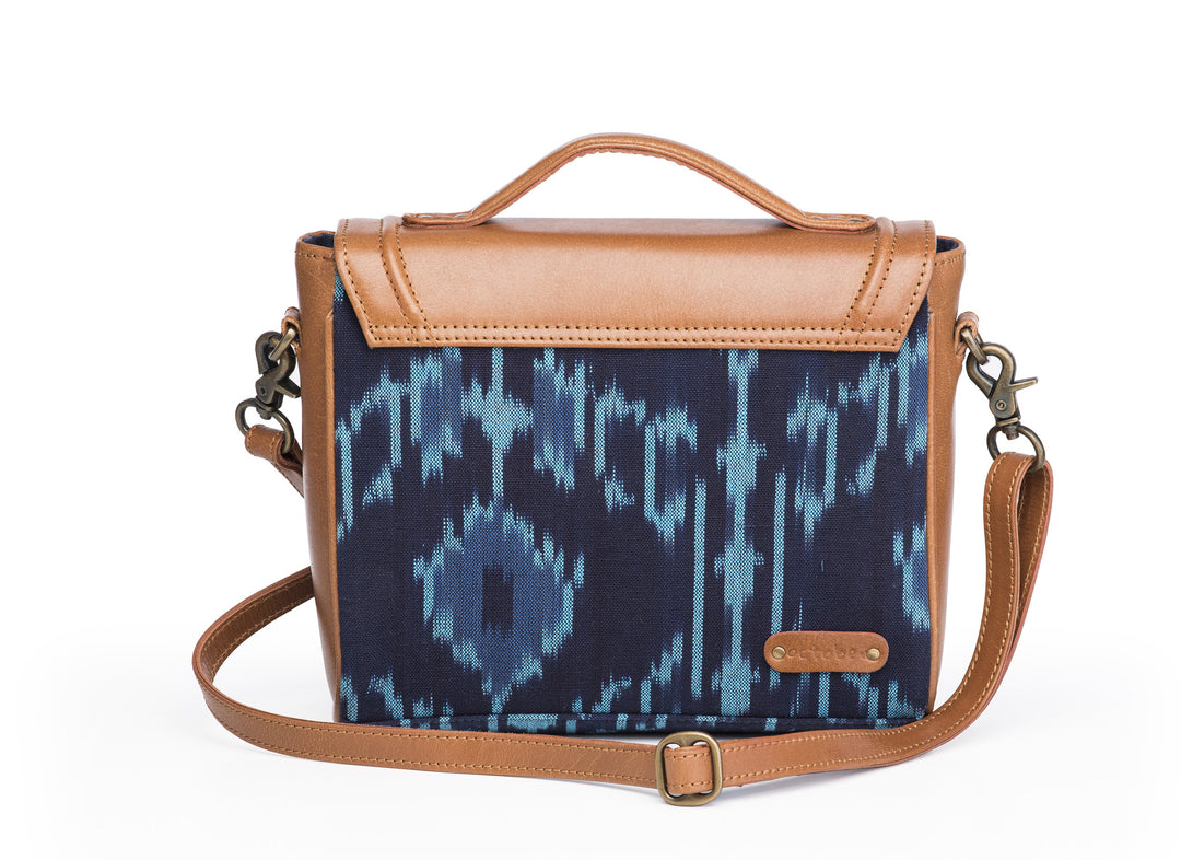 Sling Bag- Blue Ikat - October Jaipur
