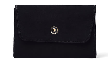 Suede clutch- Black - October Jaipur