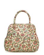 Load image into Gallery viewer, Leather Garden Tote- Cream - October Jaipur
