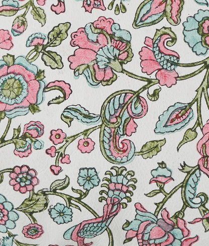 Westend Garden- Lumbar Pillow White - October Jaipur