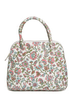 Load image into Gallery viewer, Leather Garden Tote- White - October Jaipur