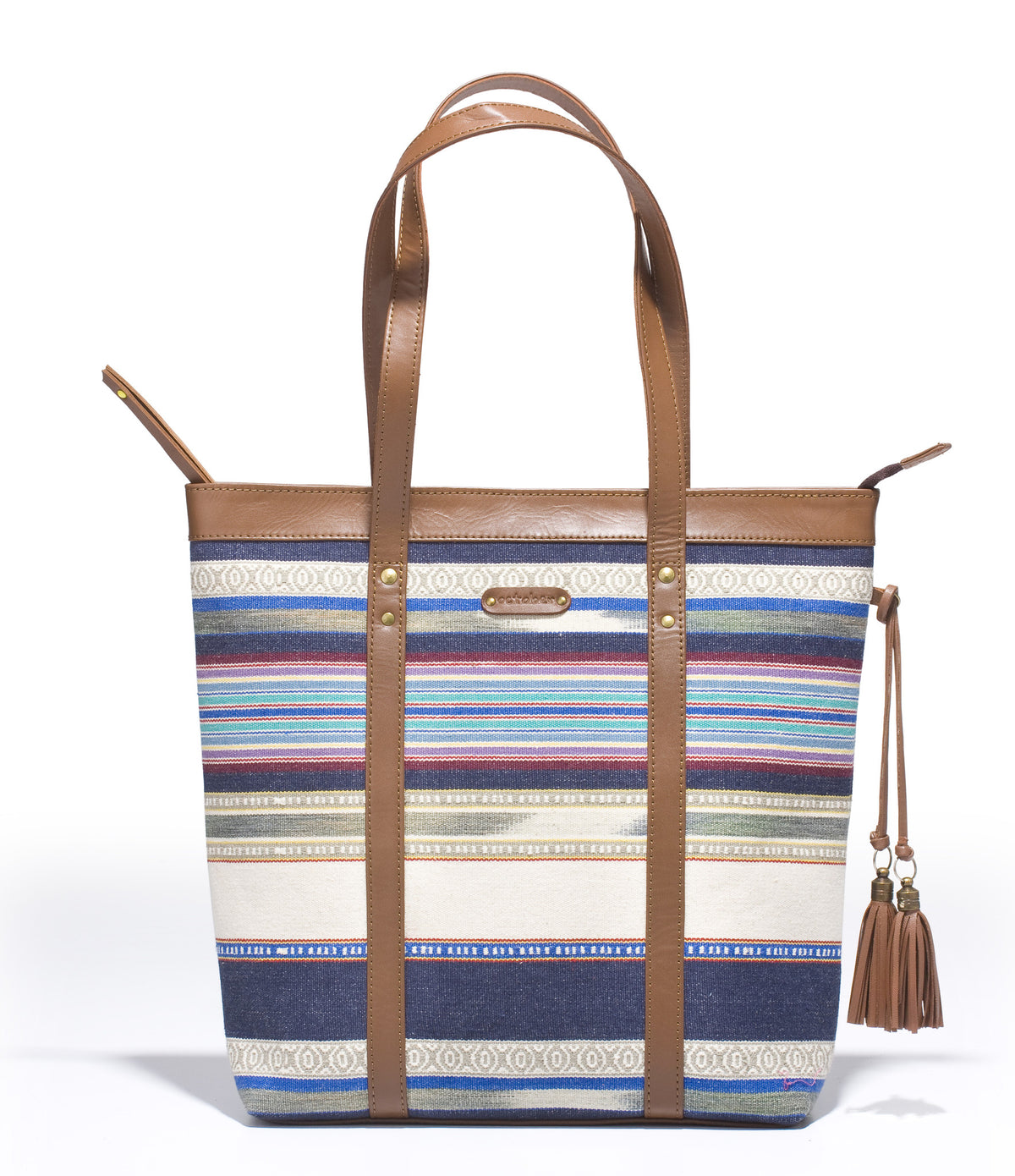 Shoppers Bag - Blue white - October Jaipur