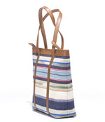 Load image into Gallery viewer, Shoppers Bag - Blue white - October Jaipur