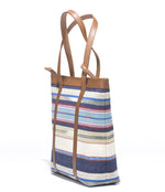 Load image into Gallery viewer, Shoppers Bag - Blue white - October Jaipur
