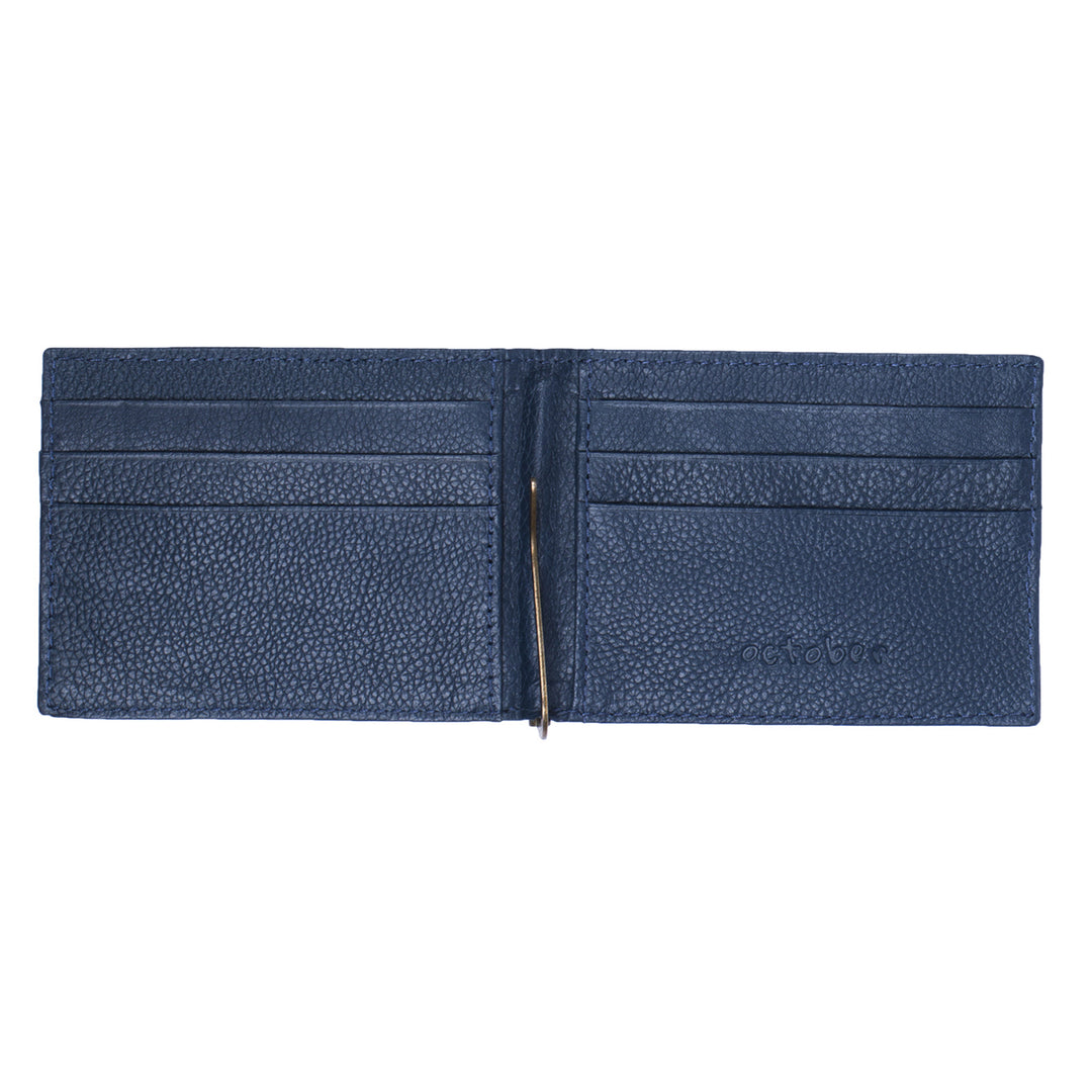 MENS CLIP WALLET- BLUE - October Jaipur