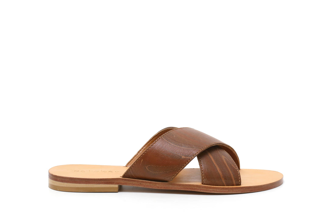 Criss Cross Slipper- Tan - October Jaipur