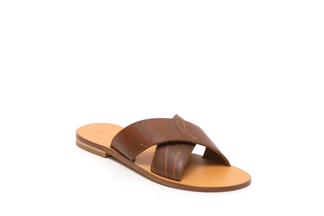 Criss Cross Slipper- Tan - October Jaipur