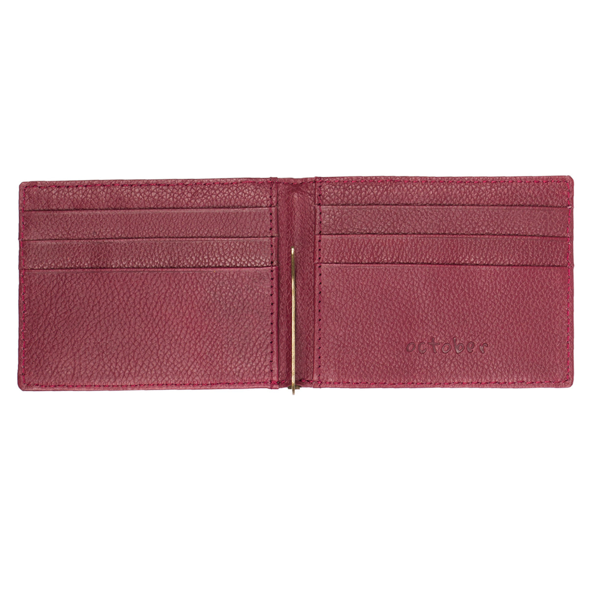 MENS CLIP WALLET- MAROON - October Jaipur