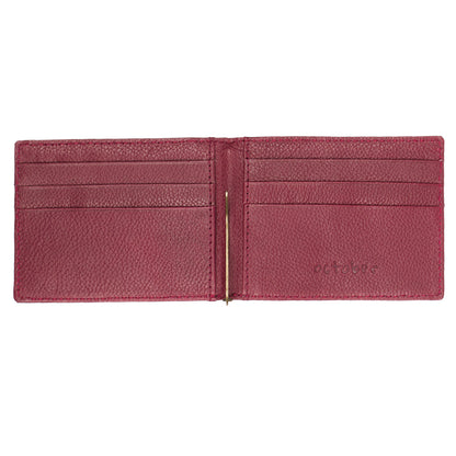 MENS CLIP WALLET- MAROON - October Jaipur