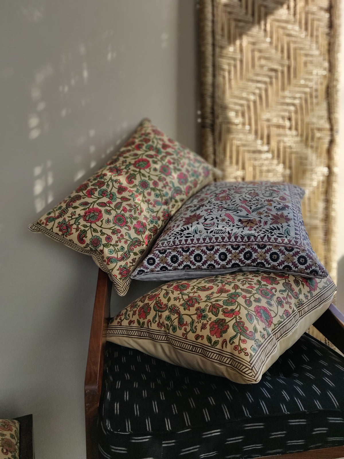 Jaipur Bagh- Cream Pillow - October Jaipur