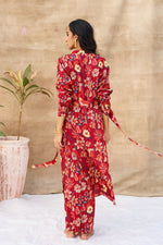 Load image into Gallery viewer, OVERLAY COORD SET- FLORAL (3 Pcs Set)
