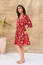 Load image into Gallery viewer, KATE SHORT DRESS-FLORA