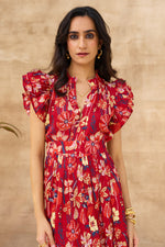 Load image into Gallery viewer, RUFFLE DRESS FLORAL
