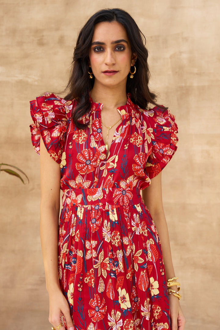 RUFFLE DRESS FLORAL