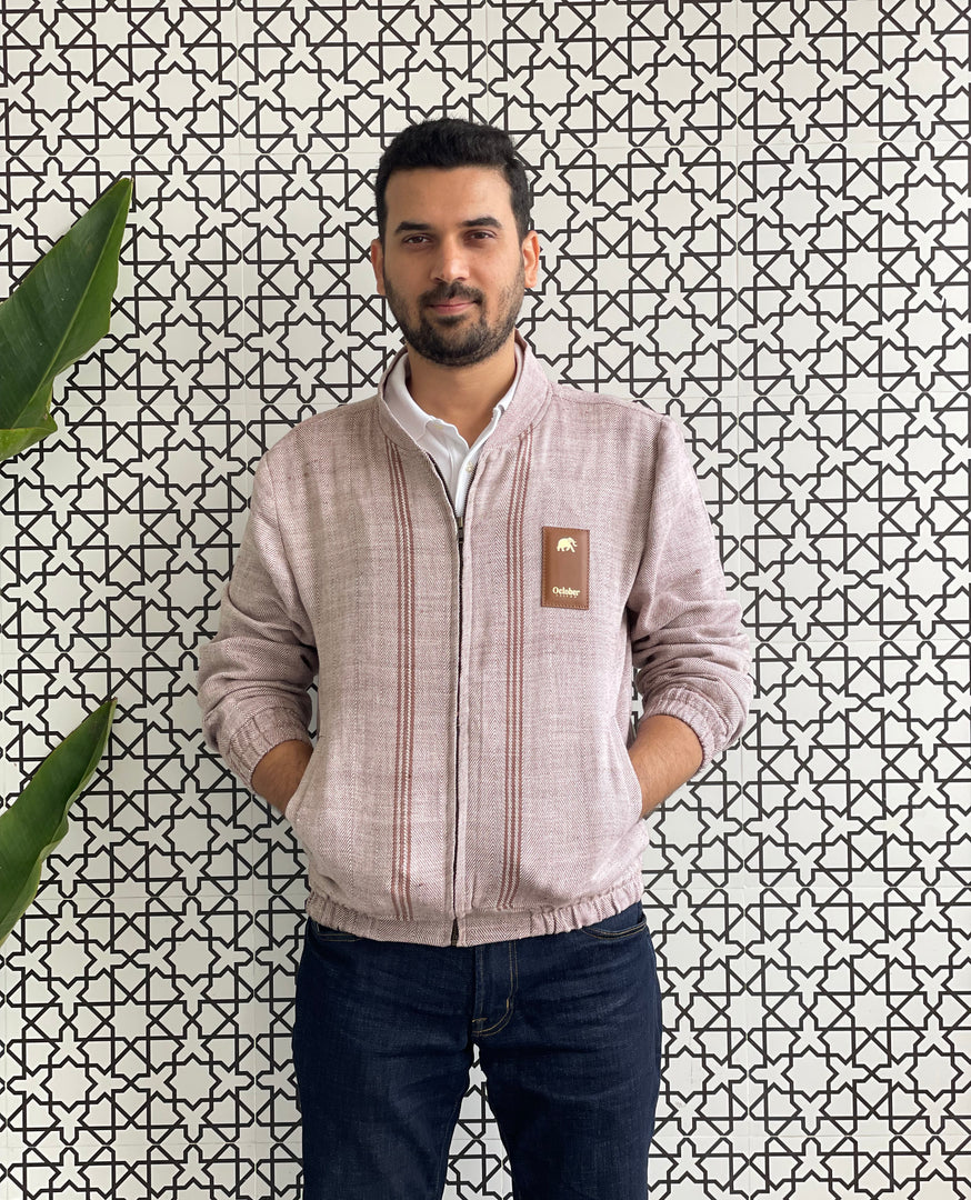 Woven Bomber Jacket-Mens