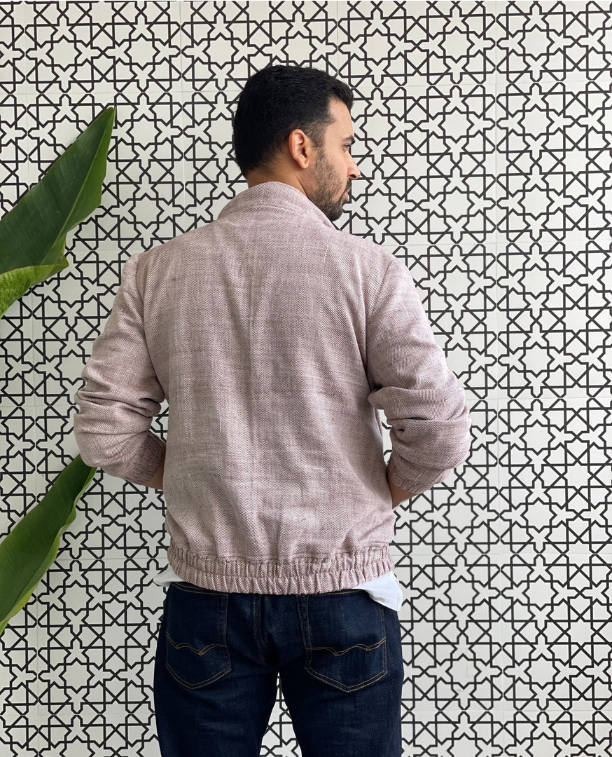 Woven Bomber Jacket-Mens