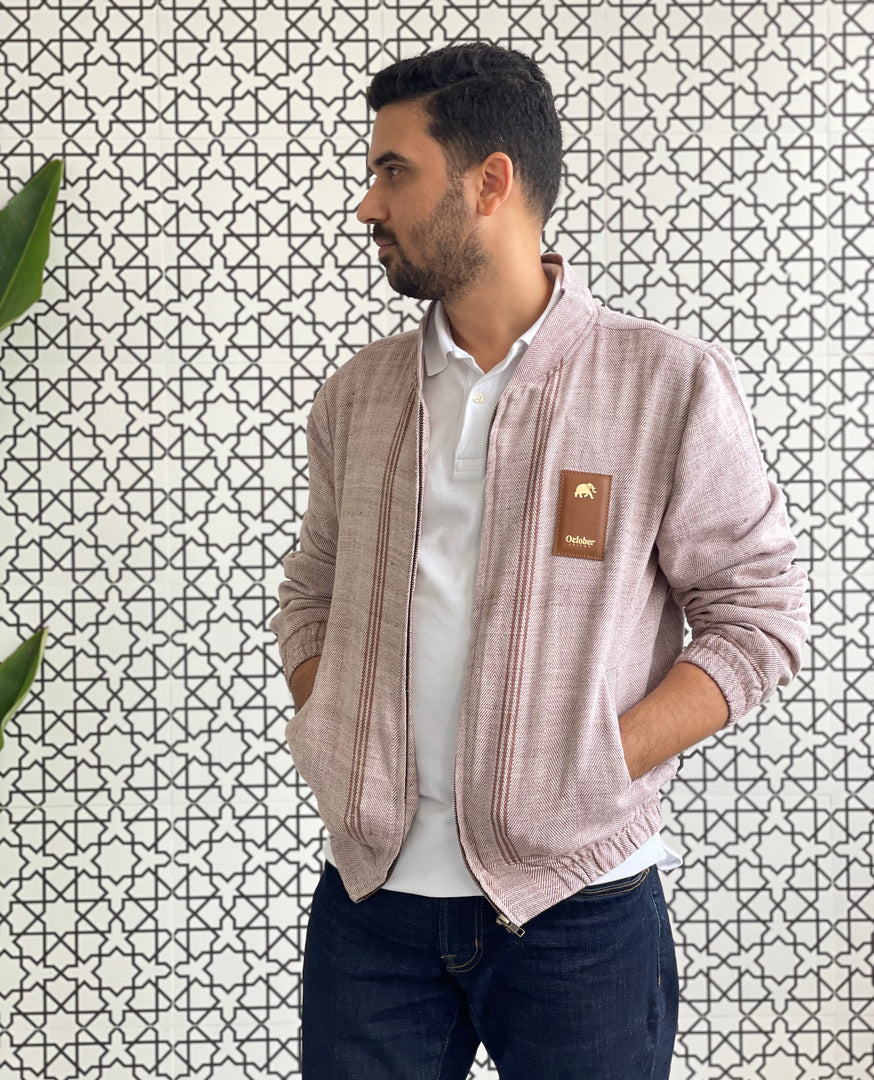 Woven Bomber Jacket-Mens