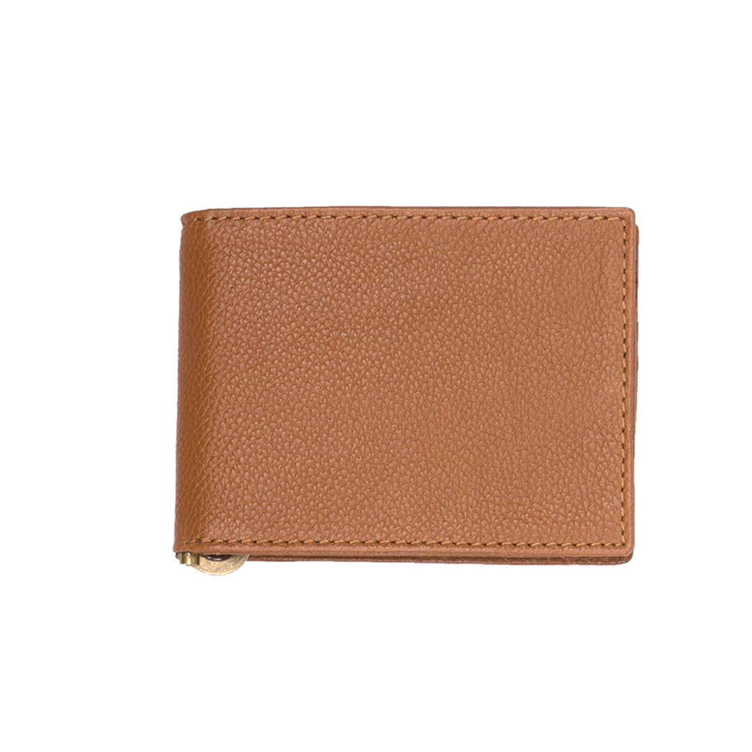 MENS CLIP WALLET- TAN - October Jaipur