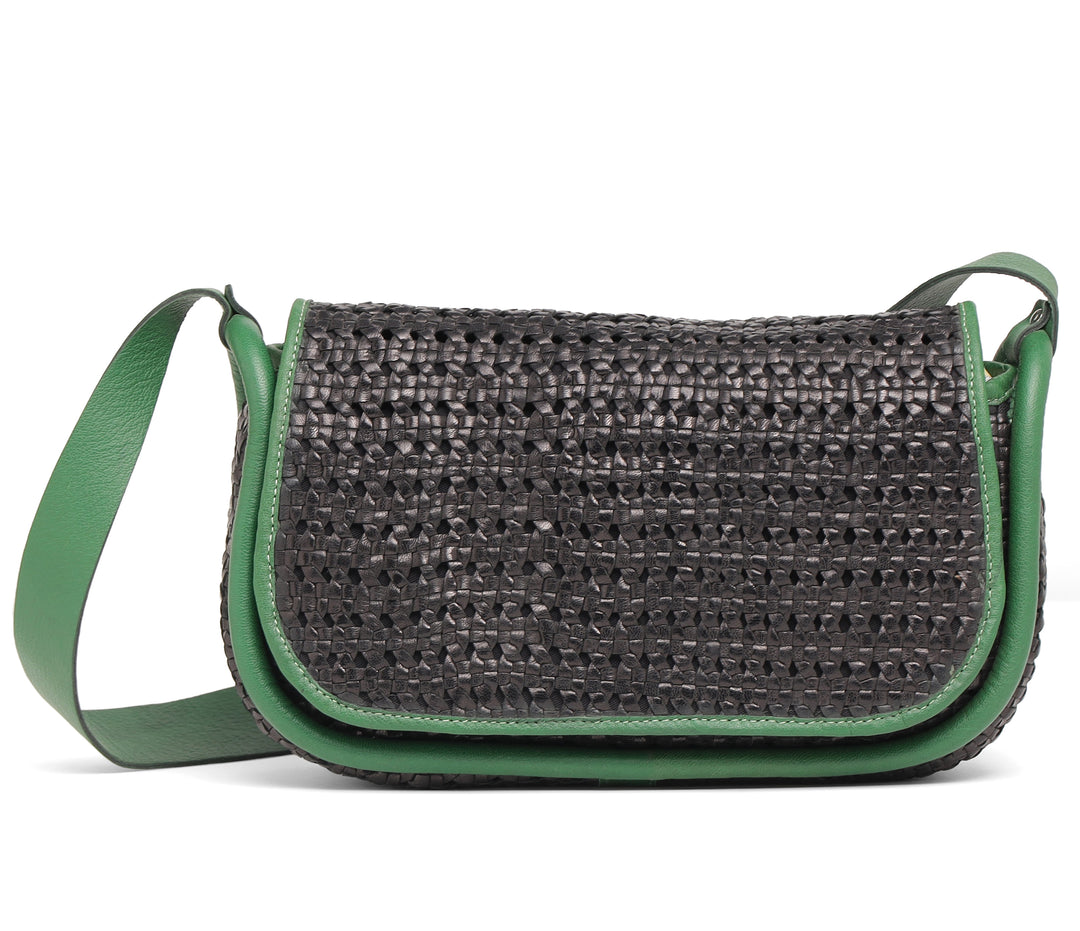 Graham Shoulder Bag-Woven Leather