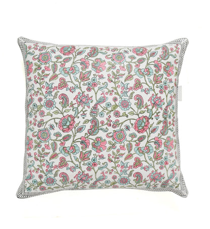 Westend Garden- White Pillow - October Jaipur